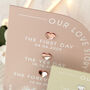 Modern Arch Love Story Acrylic 3D Wedding Sign, thumbnail 3 of 6