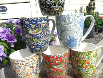 Set Of Six Mugs In Assorted William Morris Designs, 4 of 12