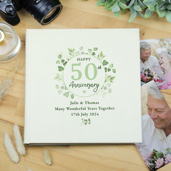 Personalised Botanical Anniversary Photo Album, 3 of 7