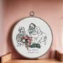 Personalised Embroidered Couples Wedding Portrait, thumbnail 1 of 12
