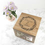 Personalised Couple's Floral Oak Photo Keepsake Box, thumbnail 4 of 6