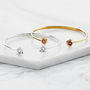 Gold Or Silver Personalised Gemstone Blessings Bangle, thumbnail 2 of 5