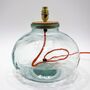 Recycled Glass Round Lamp | 29cm | Clear, thumbnail 1 of 4