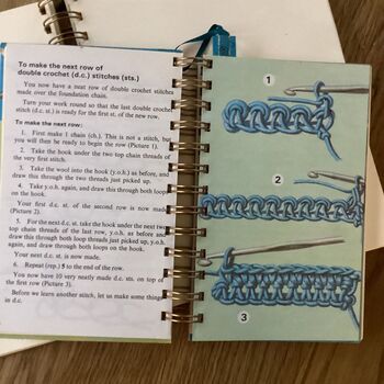 'Learning To Crochet' Upcyled Notebook, 3 of 5