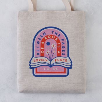 'Between The Pages' Book Lover Tote Bag, 2 of 5