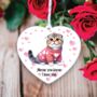 Personalised Scottish Fold Cat Love Decoration, thumbnail 1 of 2