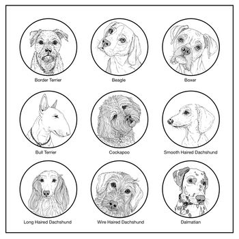 Dog Breed Portrait Wall Clocks, 10 of 12