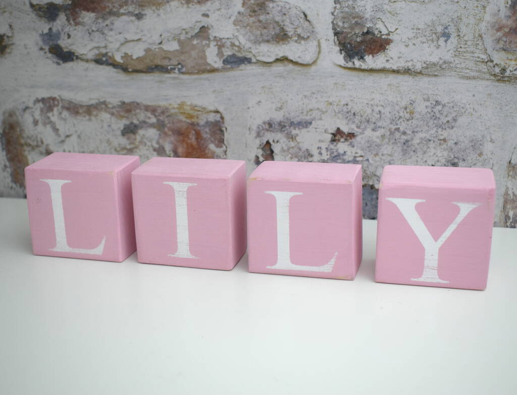 personalised individual wooden letter blocks by iredale towers designs