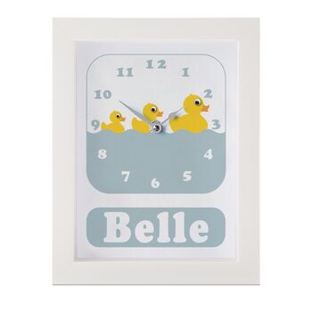Personalised Childrens Rubber Duck Clock, 9 of 9