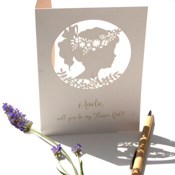 Flower Girl Boho Laser Cut Card, 4 of 6