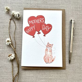 Personalised Tabby Cat Mother's Day Card, 3 of 4
