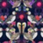Mountain Lake Puffin Wallpaper In Midnight Blue, thumbnail 2 of 4