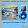 Ocean Breeze : Candle And Crystal Agate Set, thumbnail 2 of 4