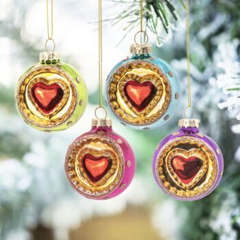 Indented Vintage Style Heart Bauble, 2 of 8