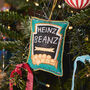 Heinz Beanz Embroidered Christmas Decoration, 10cm, thumbnail 1 of 3