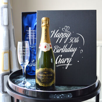 Personalised Birthday Champagne Gift Set, 3 of 3