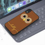 Cute Brown Owl iPhone Case Personalised, thumbnail 2 of 2