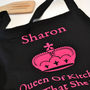 Personalised 'Queen/King of Kitchen' Apron, thumbnail 5 of 8