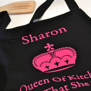 Personalised 'Queen/King of Kitchen' Apron, 5 of 8