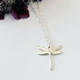 Dragonfly Necklace In Sterling Silver, thumbnail 2 of 11
