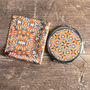 Orange Fox Flower Compact Mirror And Lens Cloth, thumbnail 3 of 12