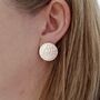 Honesty Hammered Circle Earrings, thumbnail 5 of 6