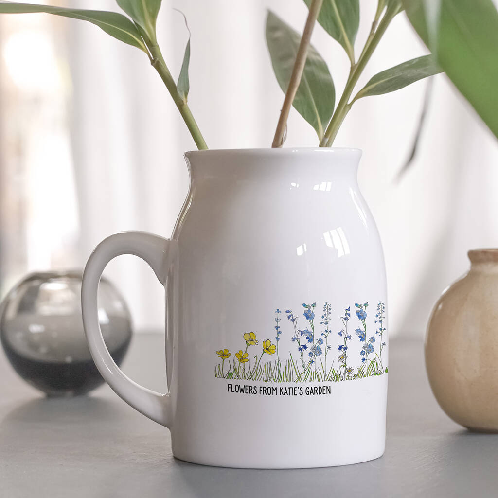 Personalised Birth Flower Ceramic Vase, 1 of 5