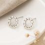 Sterling Silver Twisted Karma Circle Stud Earrings – 9mm, thumbnail 2 of 6