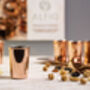 Copper Tray And Set Of Six Of Shot Glasses Set, thumbnail 3 of 9