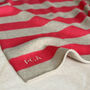 Personalised Cashmere Bold Stripe Baby Blanket, thumbnail 2 of 7