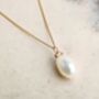 Baroque Pearl Gold Nugget Necklace, thumbnail 1 of 2