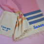 Personalised Cotton Throws, Second Anniversary Gift, thumbnail 7 of 11