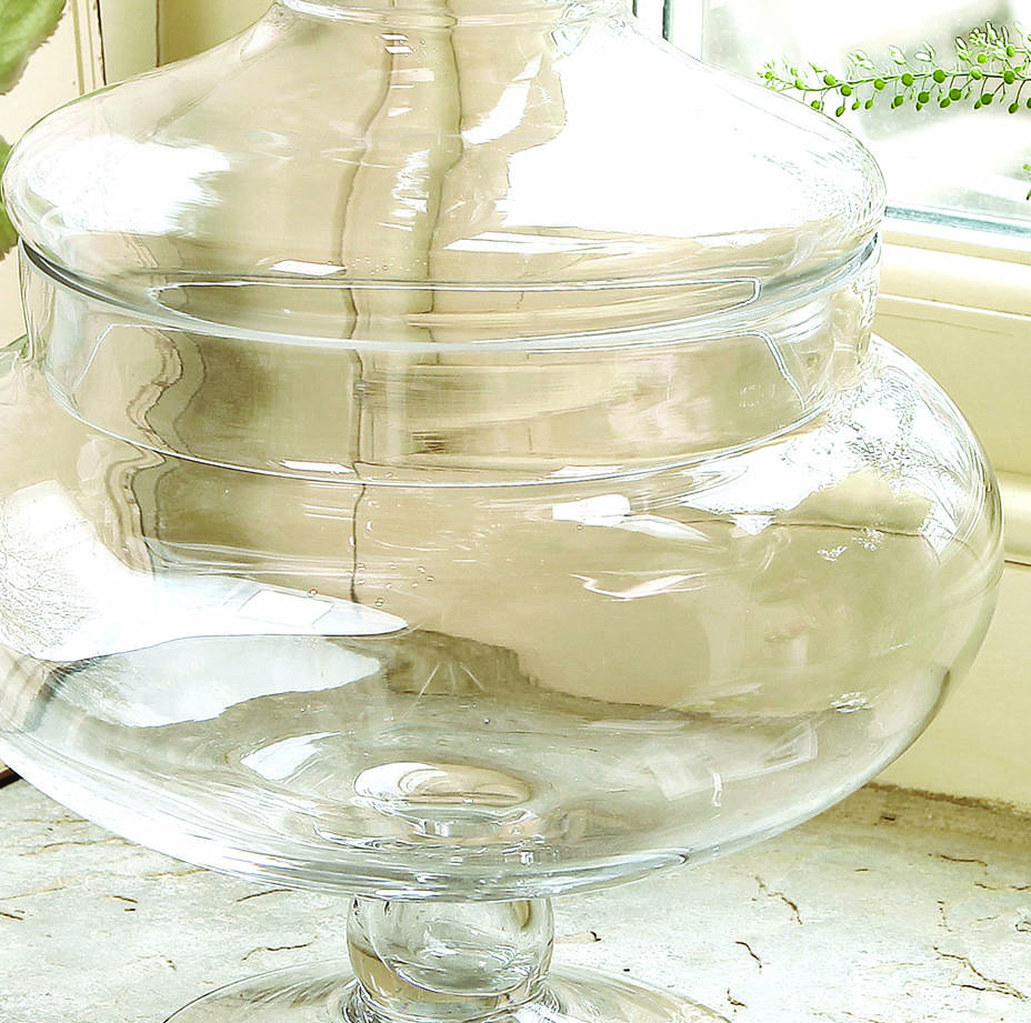 Traditional Glass Urn Display Storage Jar By Dibor