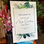 Personalised Hen Party Welcome Sign Tropical Leaf, thumbnail 1 of 2