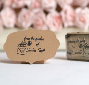 Personalised 'From The Garden Of' Rubber Stamp, 2 of 2