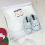 Geometric Fox Baby Shoe Gift Set, thumbnail 1 of 12