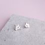 Sterling Silver Large Poppy Flower Stud Earrings, thumbnail 1 of 7