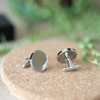 Personalised 60th Birthday Hidden Message Cufflinks Silver Plated, 2 of 6