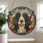 Cocker Spaniel Black And White Stained Glass Effect Suncatcher, thumbnail 6 of 6