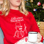 The Greatest Snowman Christmas Unisex Jumper Sweatshirt, thumbnail 2 of 8
