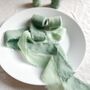 Chiffon Wedding Ribbon With Frayed Edge Green 5m Roll, thumbnail 4 of 4