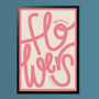 Flowers Typography Poster Print, thumbnail 5 of 7