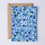 50th Birthday Card For Men, Geometric 50th Card, For Him, thumbnail 1 of 2