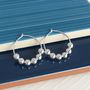60th Birthday Silver Beads Earrings, thumbnail 2 of 5