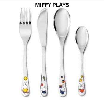 Miffy Four Piece Childrens Cutlery Sets Stainless Steel, 6 of 12