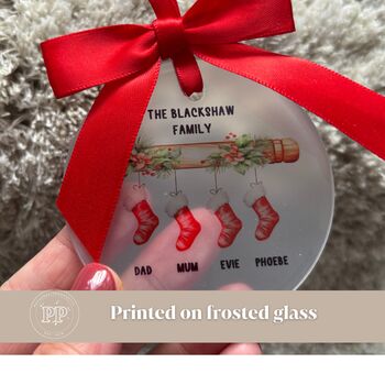 Personalised Family Stocking Bauble, 3 of 3