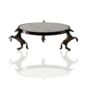 Handmade Black Horse Leg Footed White Marble Serving Tray, thumbnail 2 of 2