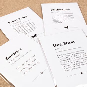 Zoomies Funny Dog Quote Minimalist A5 Print, 2 of 5