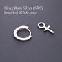 Sterling Silver Cross Hoop Earrings, thumbnail 8 of 12