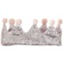 Silver Sequin And Pom Pom Princess Crown, thumbnail 6 of 7
